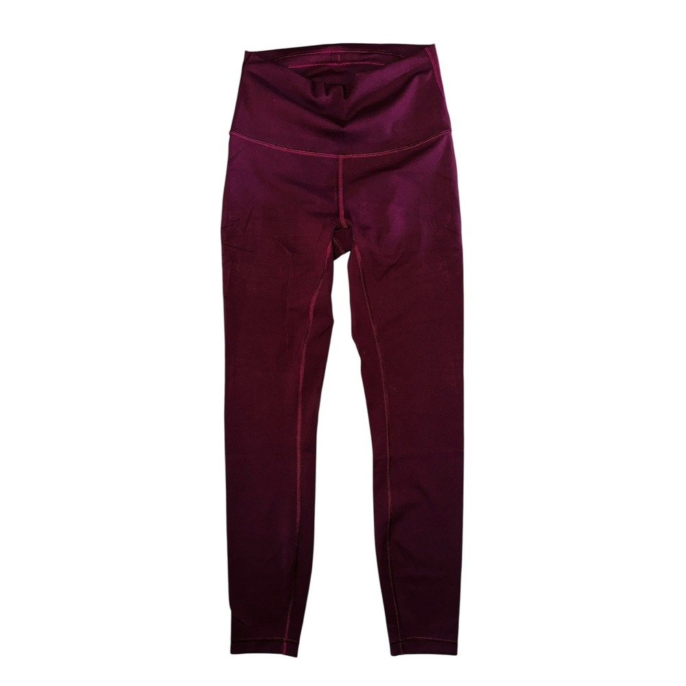 Lululemon Align High‎ Rise Burgundy Purple Yoga Leggings Size 4